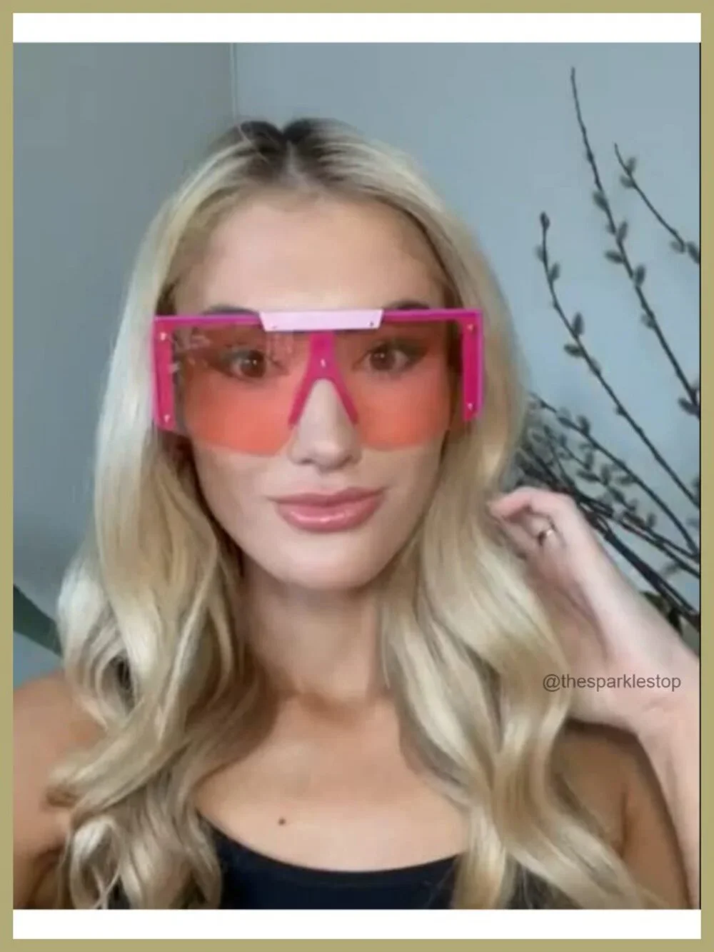 Oversized Square Sunglasses UV400 Protection
